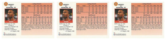 (3) 1991-92 Hoops McDonald's Basketball #31 Hersey Hawkins Lot 76'ers