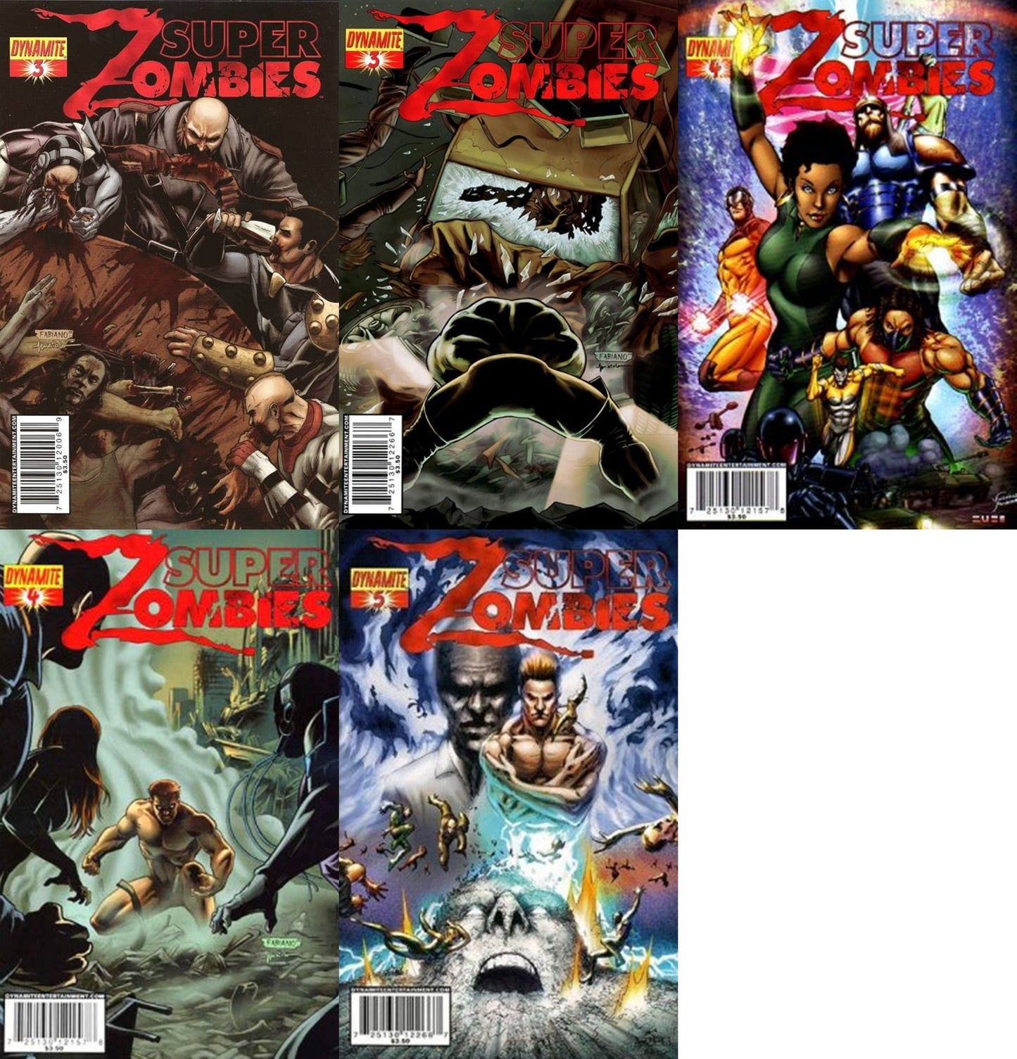 Super Zombies #3-5 (2009) Dynamite Comics - 5 Comics