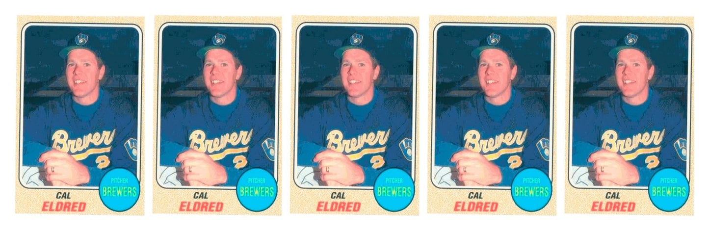 (5) 1993 Sports Cards #51 Cal Eldred Baseball Card Lot Milwaukee Brewers