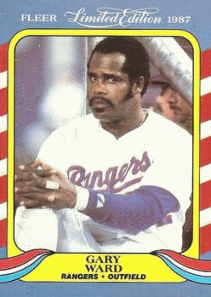 1987 Fleer Limited Edition Baseball #41 Gary Ward