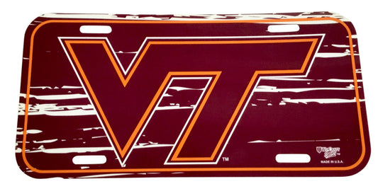Virginia Tech 12 Inch X 6 Inch Plastic License Tag Wincraft Sports New