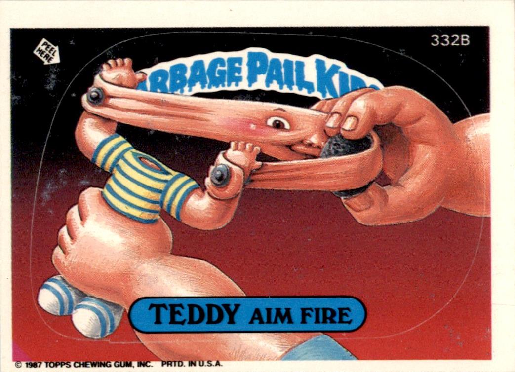 1987 Garbage Pail Kids Series 8 #332b Teddy Aim Fire VG-EX