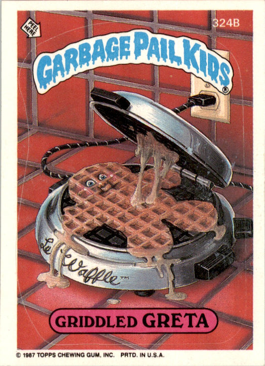 1987 Garbage Pail Kids Series 8 #324b Griddled Greta NM-MT