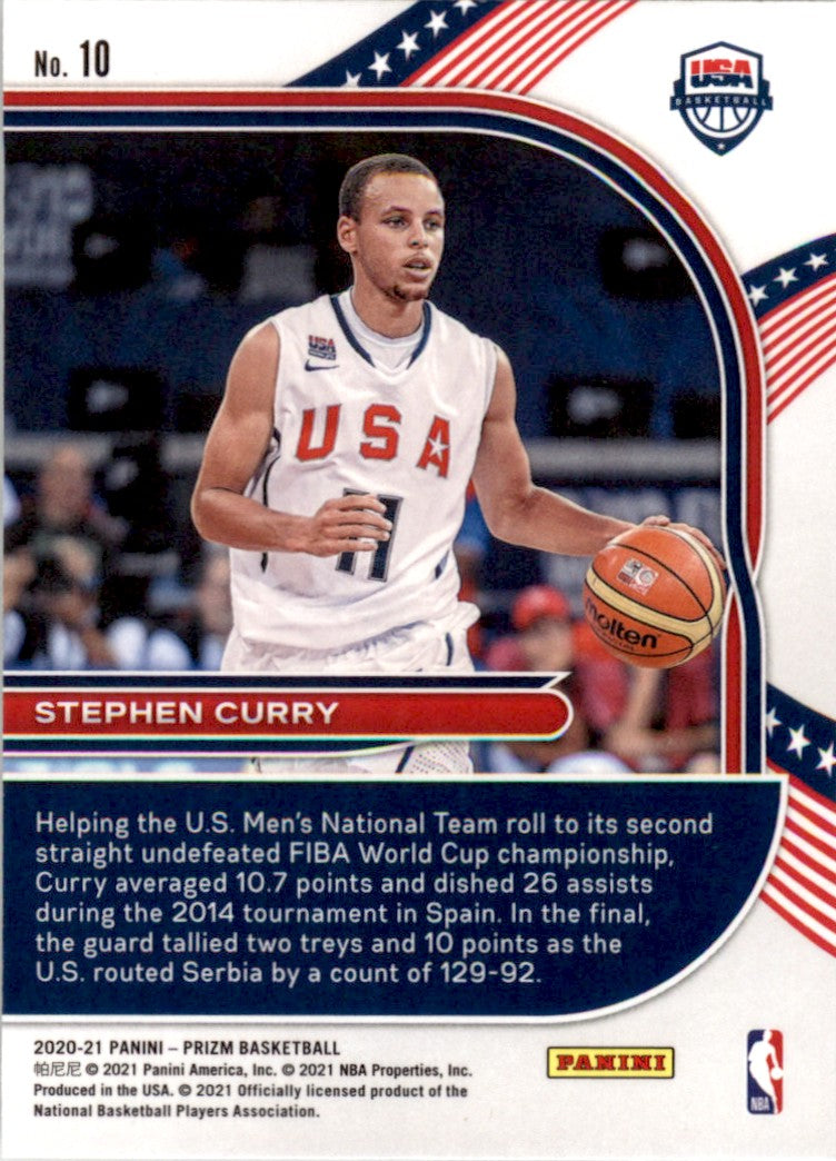 2020 Panini Prizm - Team USA #10 Stephen Curry Team USA