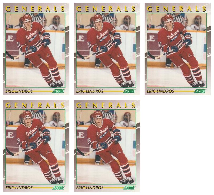 (5) 1991-92 Score Young Superstars Hockey #30 Eric Lindros Card Lot Generals