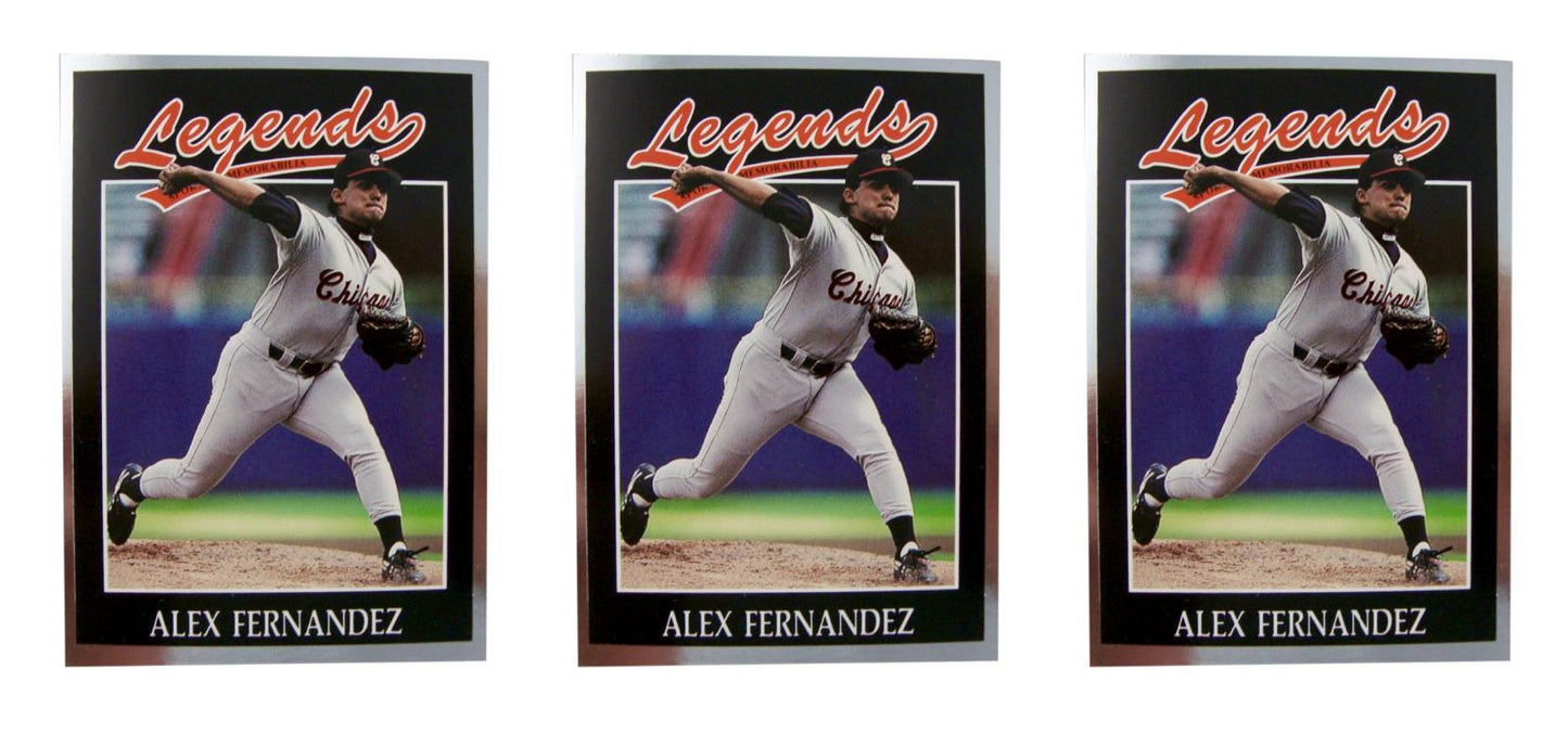 (3) 1991 Legends #17 Alex Fernandez Baseball Card Lot Chicago White Sox