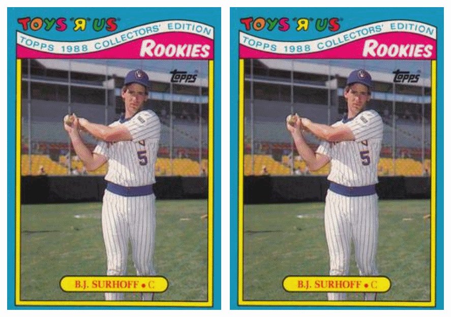 (2) 1988 Topps Toys R' Us Rookies Baseball 31 B.J. Surhoff Lot Brewers