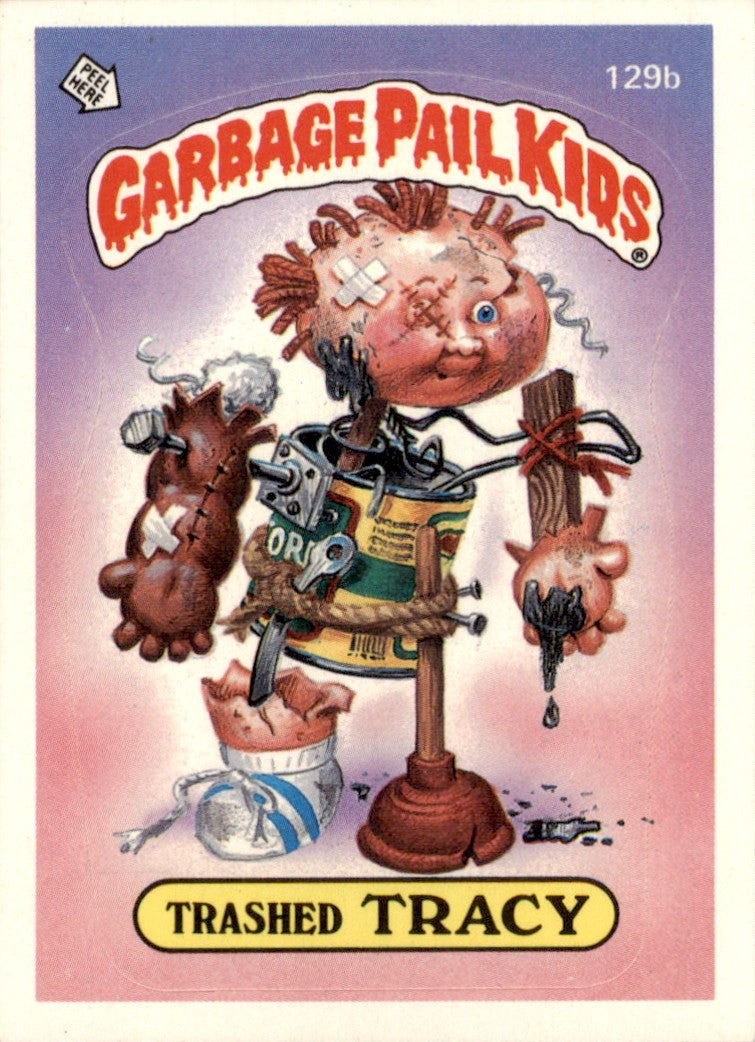 1986 Garbage Pail Kids Series 6 #129b Trashed Tracy One Asterisk NM