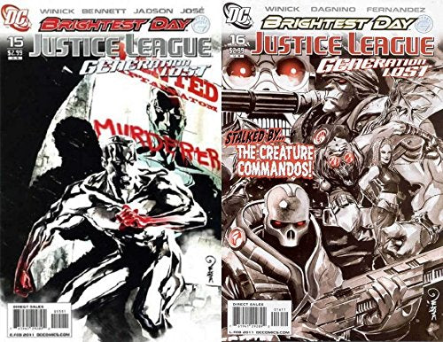 Justice League: Generation Lost #15-16 (2010-2011) DC Comics - 2 Comics
