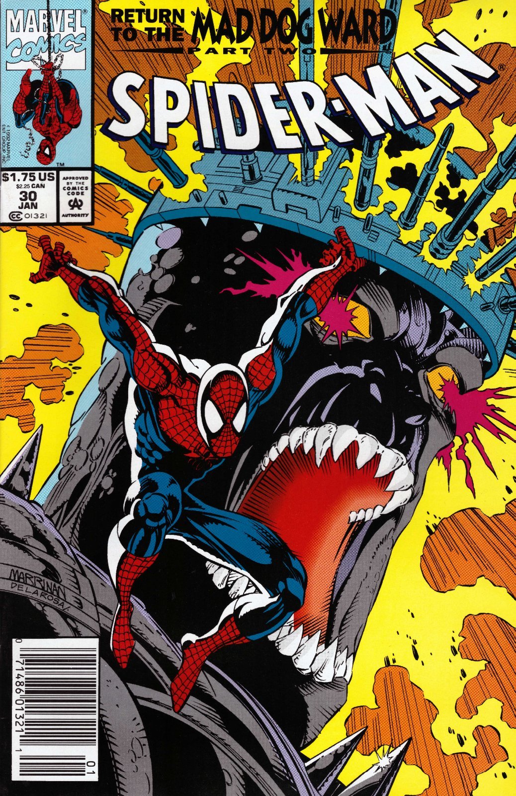 Spider-Man #30 Newsstand (1990-1998) Marvel Comics