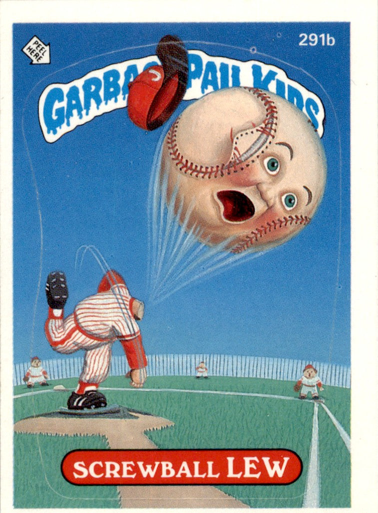 1987 Garbage Pail Kids Series 7 #291b Screwball Lew NM