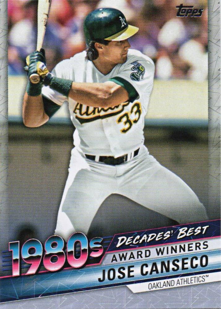 2020 Topps Update Decades' Best #DB-36 Jose Canseco Oakland Athletics