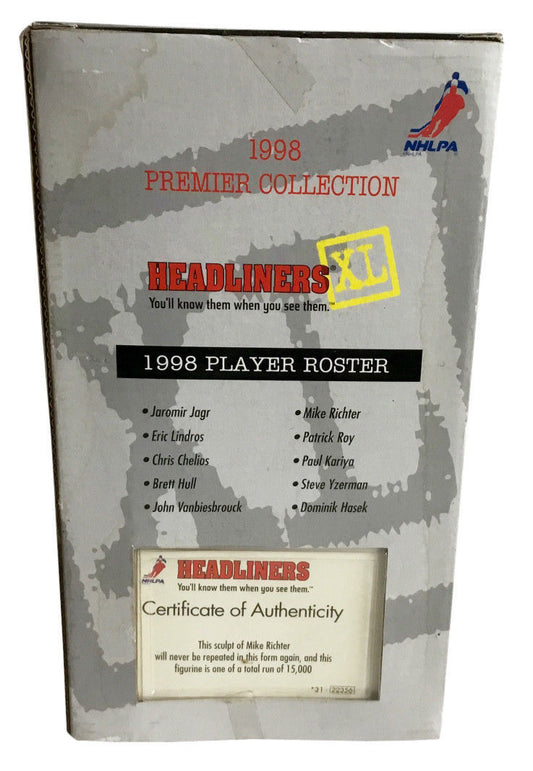 NHLPA Headliners XL Mike Richter Bobblehead Figure 1998 Corinthian