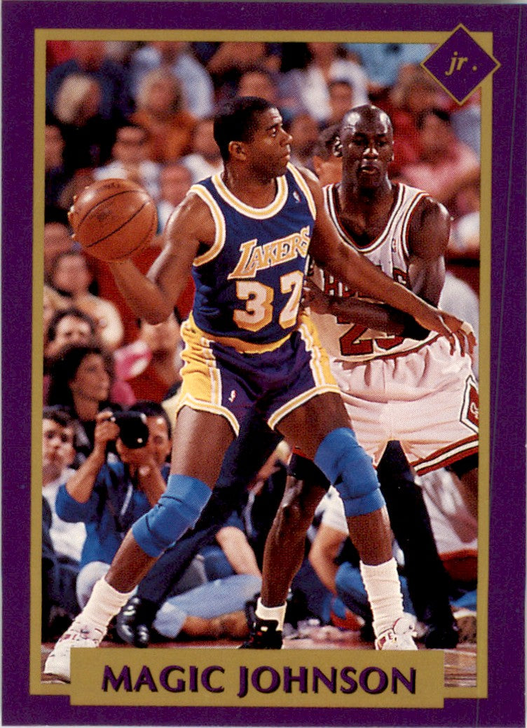 1991 Tuff Stuff Jr. Special Issue NBA FInals #14 Magic Johnson Lakers