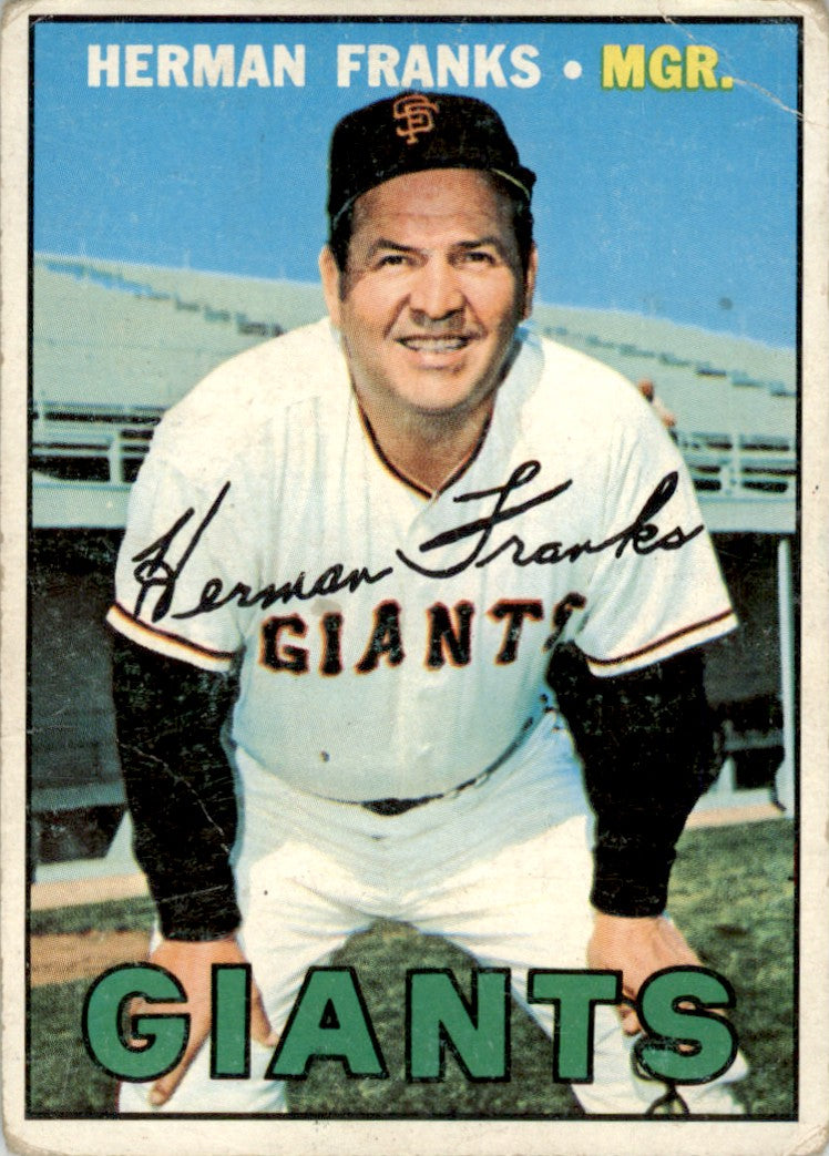 1967 Topps #116 Herman Franks San Francisco Giants GD