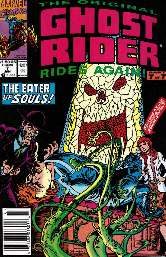 The Original Ghost Rider Rides Again #7 Newsstand Cover (1991-1992) Marvel