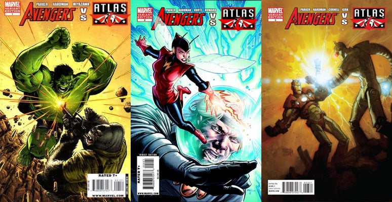 Avengers vs Atlas #1-3 Incentive Variants (2010) Marvel Comics - 3 Comics