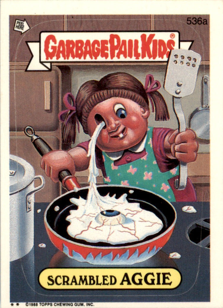 1988 Garbage Pail Kids Series 13 #536a Scrambled Aggie EX