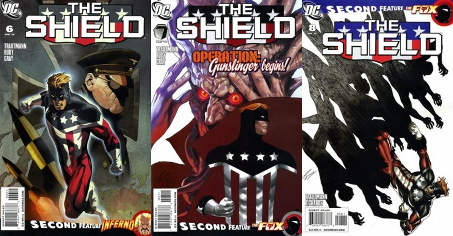 Shield #6-8 (2009-2010) DC Comics - 4 Comics