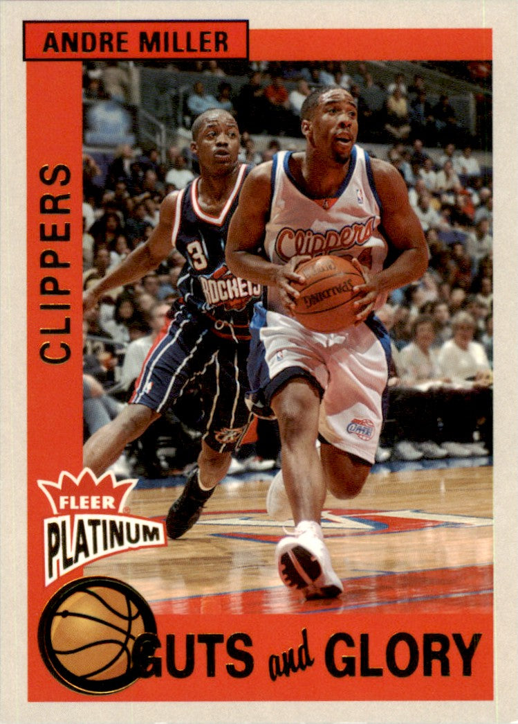 2002 Fleer Platinum Guts and Glory #8GG Andre Miller Los Angeles Clippers