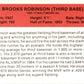 1987 Hygrade All-Time Greats Brooks Robinson Baltimore Orioles