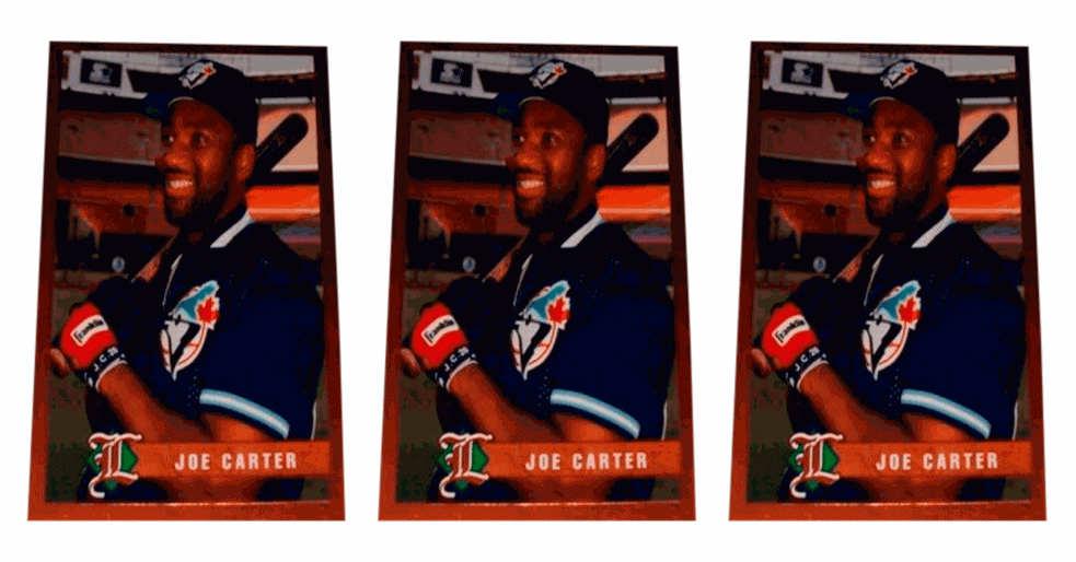 (3) 1993 Legends #22 Joe Carter Baseball Card Lot Toronto Blue Jays