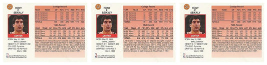(3) 1991-92 Hoops McDonald's Basketball #22 Rony Seikaly Lot Miami Heat