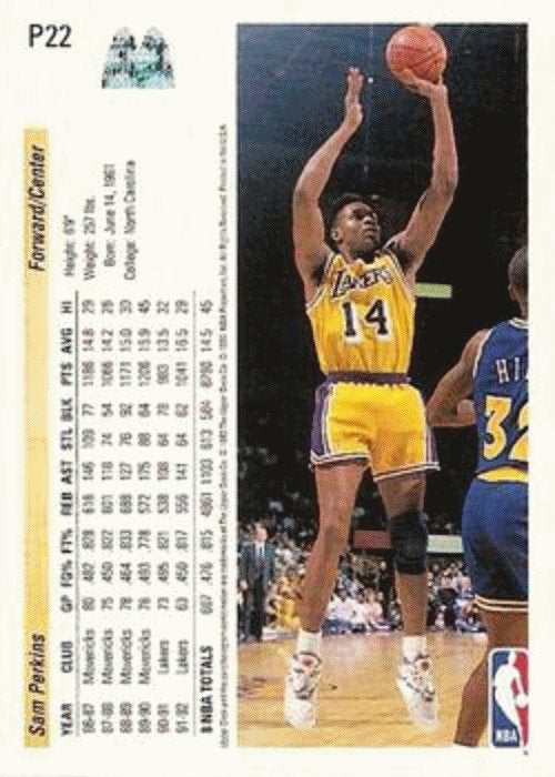 1992-93 Upper Deck McDonald's Basketball P22 Sam Perkins