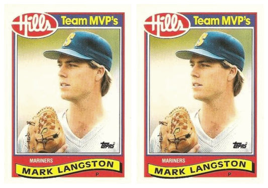 (2) 1989 Topps Hills Team MVP's Baseball #19 Mark Langston Card Lot Mariners