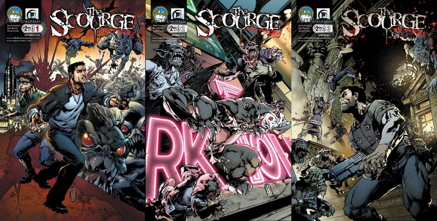 Scourge #1-3 (2010-2011) Aspen Comics - 3 Comics