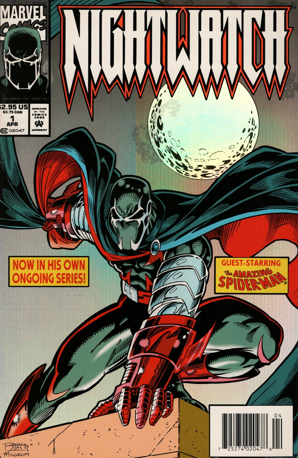 Nightwatch #1 Newsstand Foil Cover (1994-1995) Marvel Comics