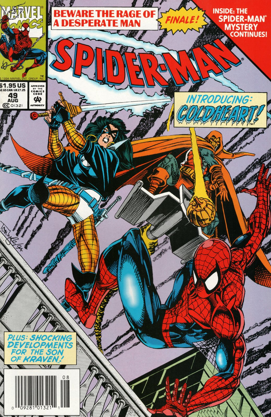 Spider-Man #49 Newsstand Cover (1990-1998) Marvel