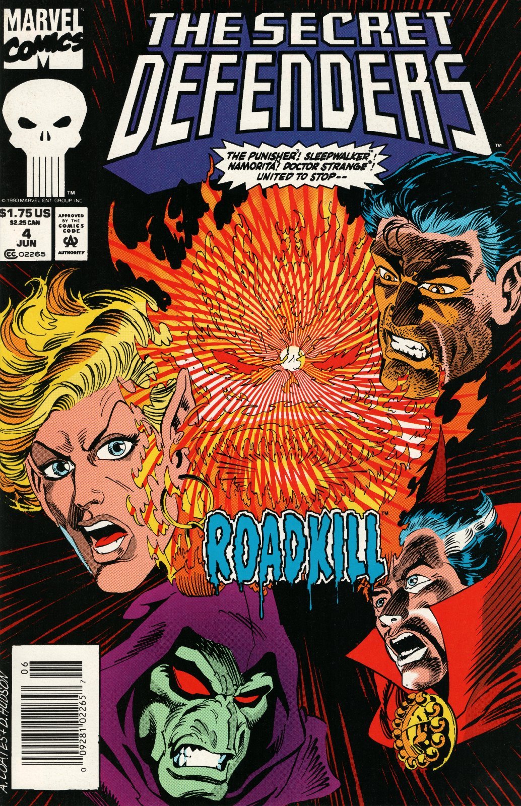 The Secret Defenders #4 Newsstand Cover (1993-1995) Marvel Comics