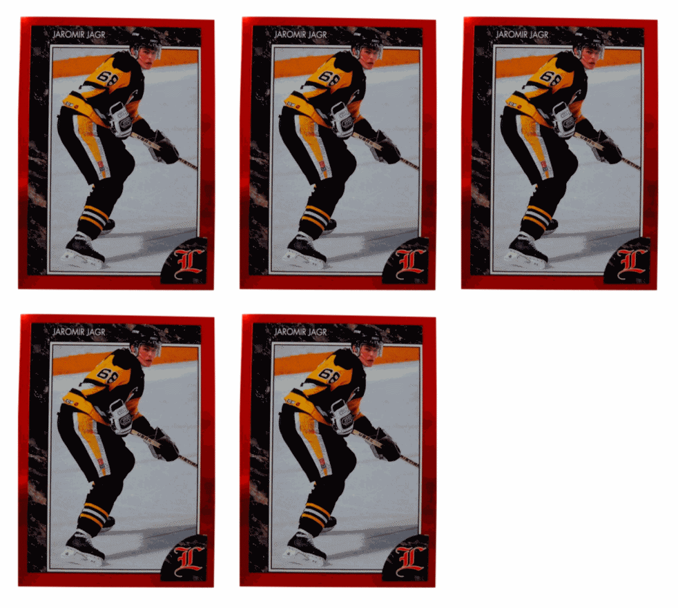 (5) 1992 Legends #61 Jaromir Jagr Hockey Card Lot Pittsburgh Penguins