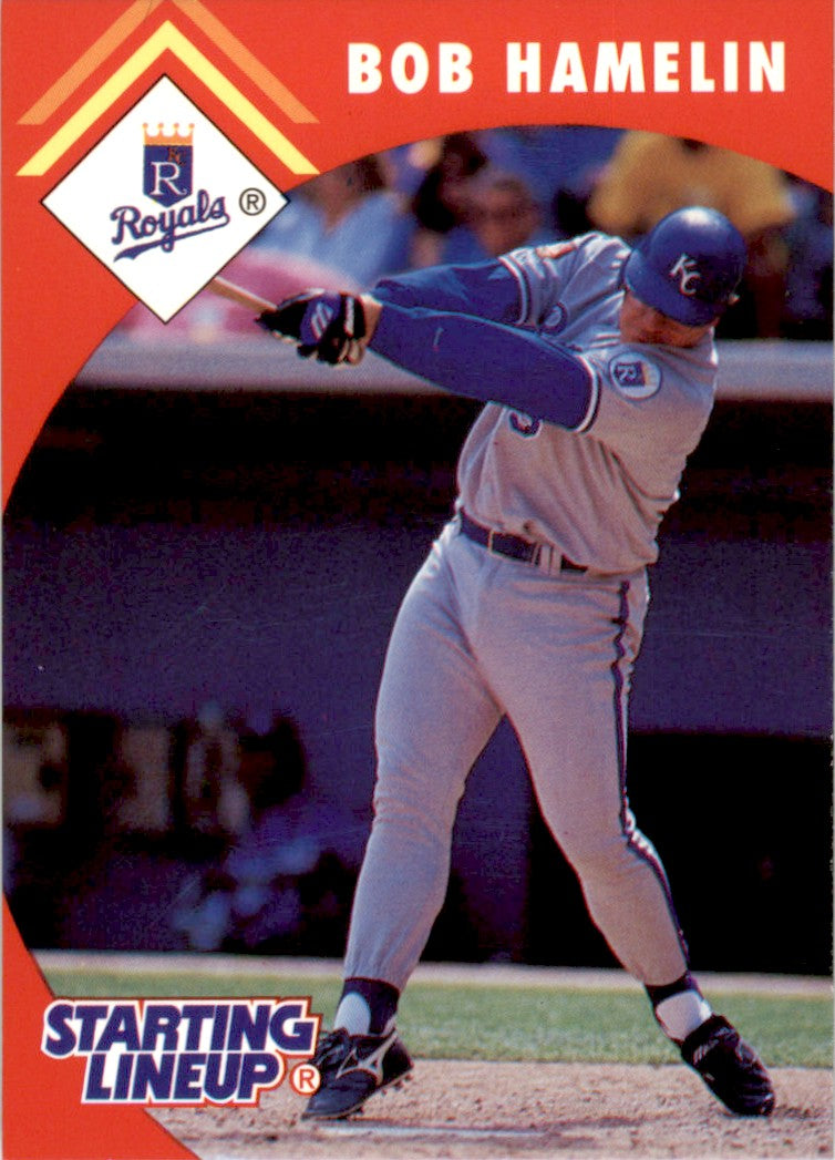1995 Kenner Starting Lineup Card Bob Hamelin Kansas City Royals