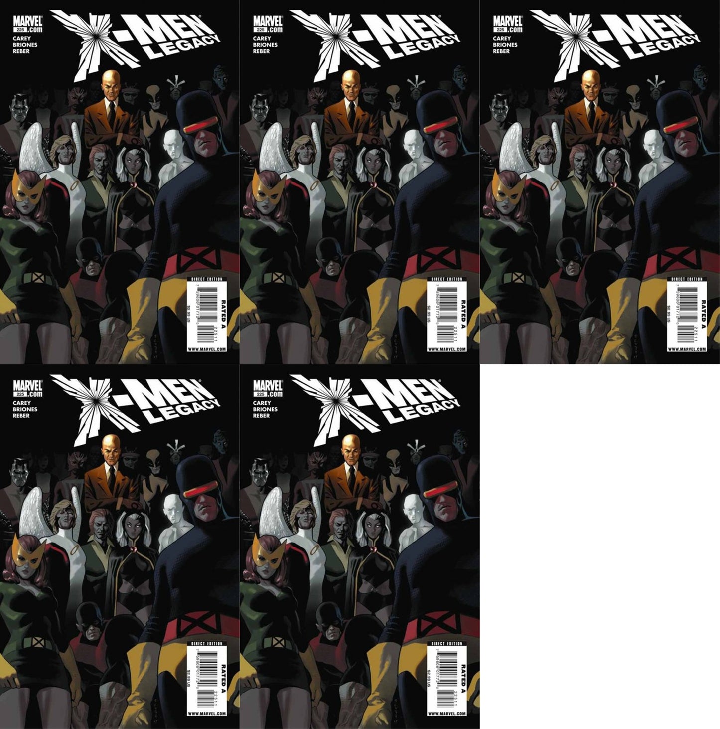 X-Men: Legacy #225 Volume 1 (2008-2012) Marvel Comics - 5 Comics
