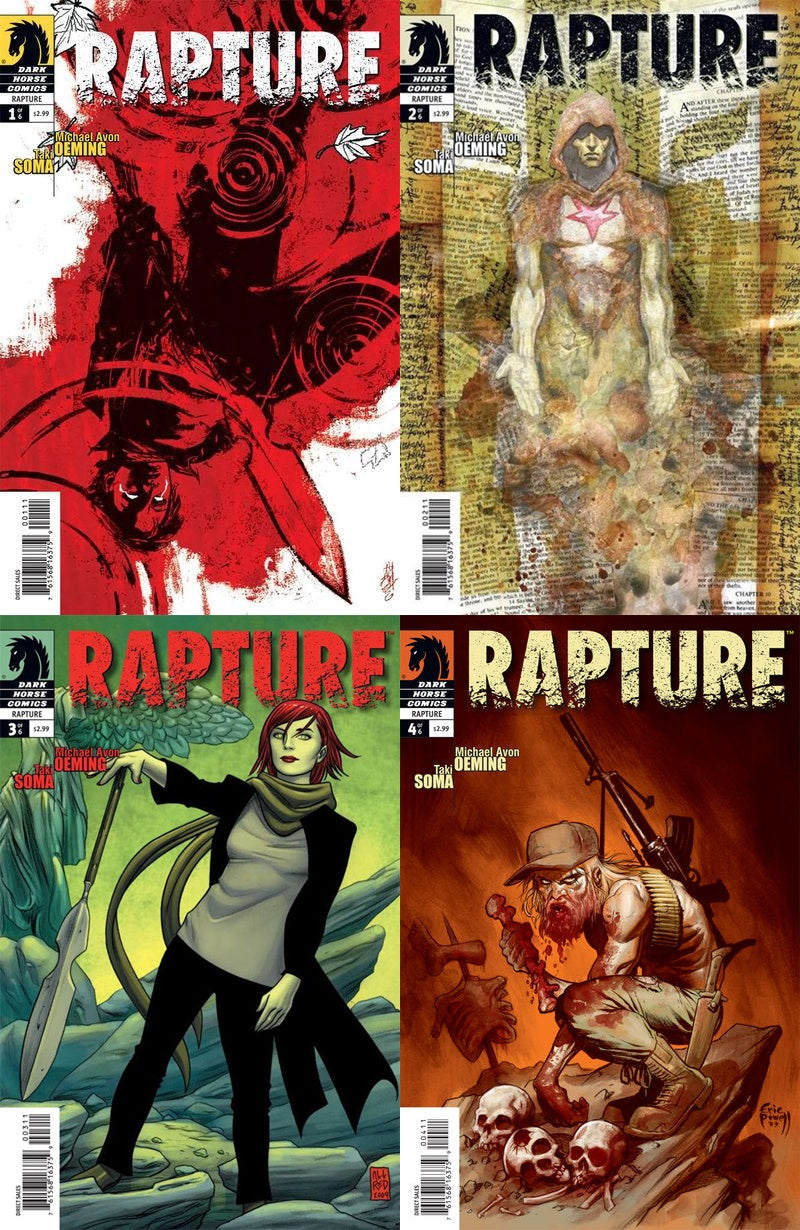Rapture #1-4 Incentive Variants (2009-2010) Dark Horse Comics - 4 Comics