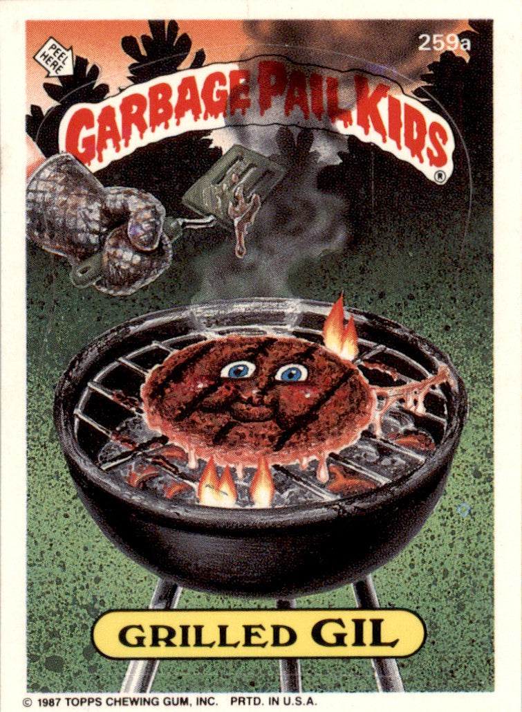 1987 Garbage Pail Kids Series 7 #259A Grilled Gil VG