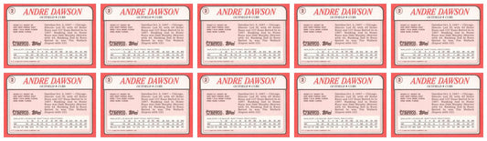 (10) 1988 Topps Revco League Leaders Baseball #2 Andre Dawson Lot Cubs