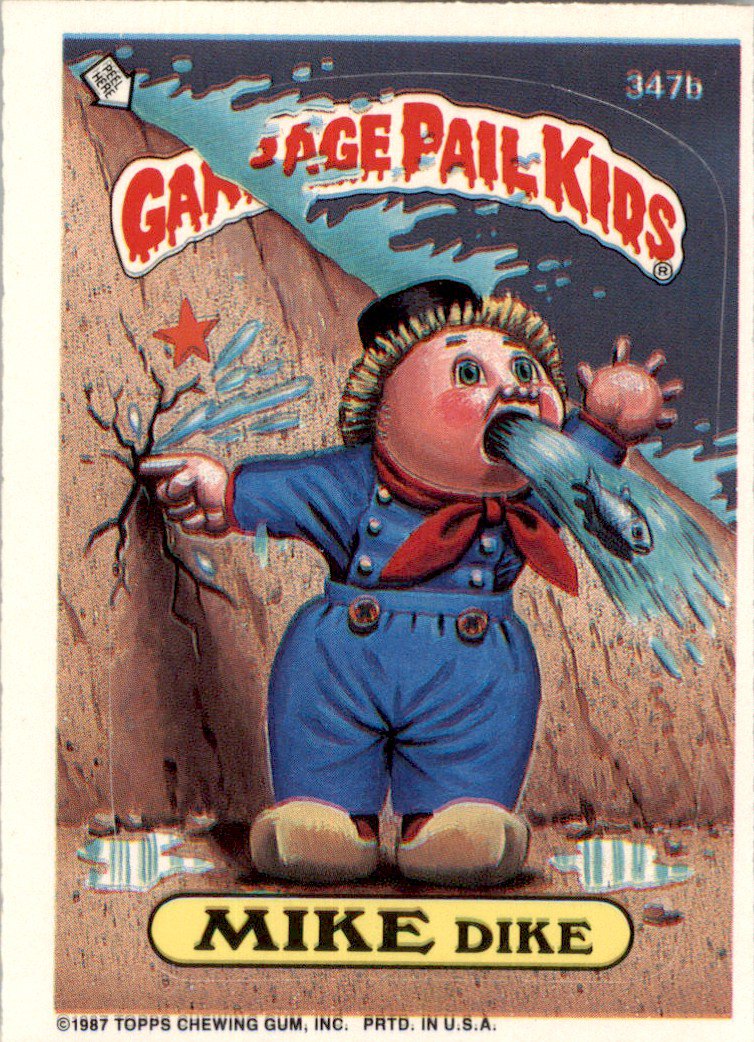 1987 Garbage Pail Kids Series 9 #347b Mike Dike EX