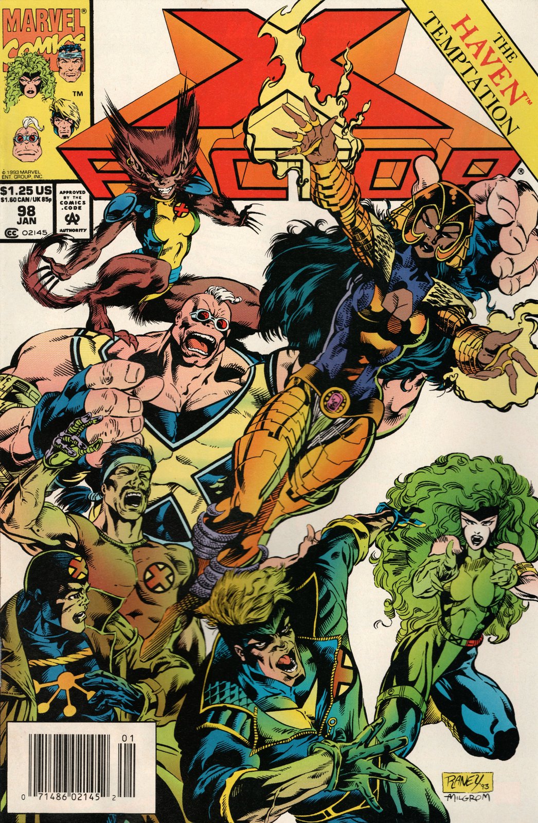 X-Factor #98 Newsstand Cover (1986-1998) Marvel Comics