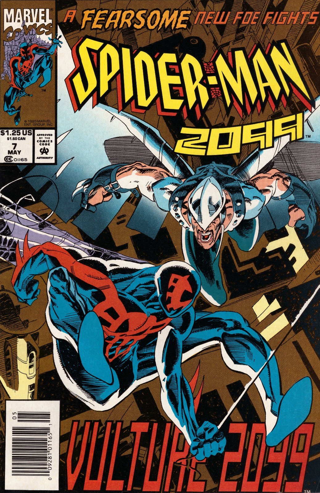 Spider-Man 2099 #7 Newsstand Cover (1992-1996) Marvel Comics