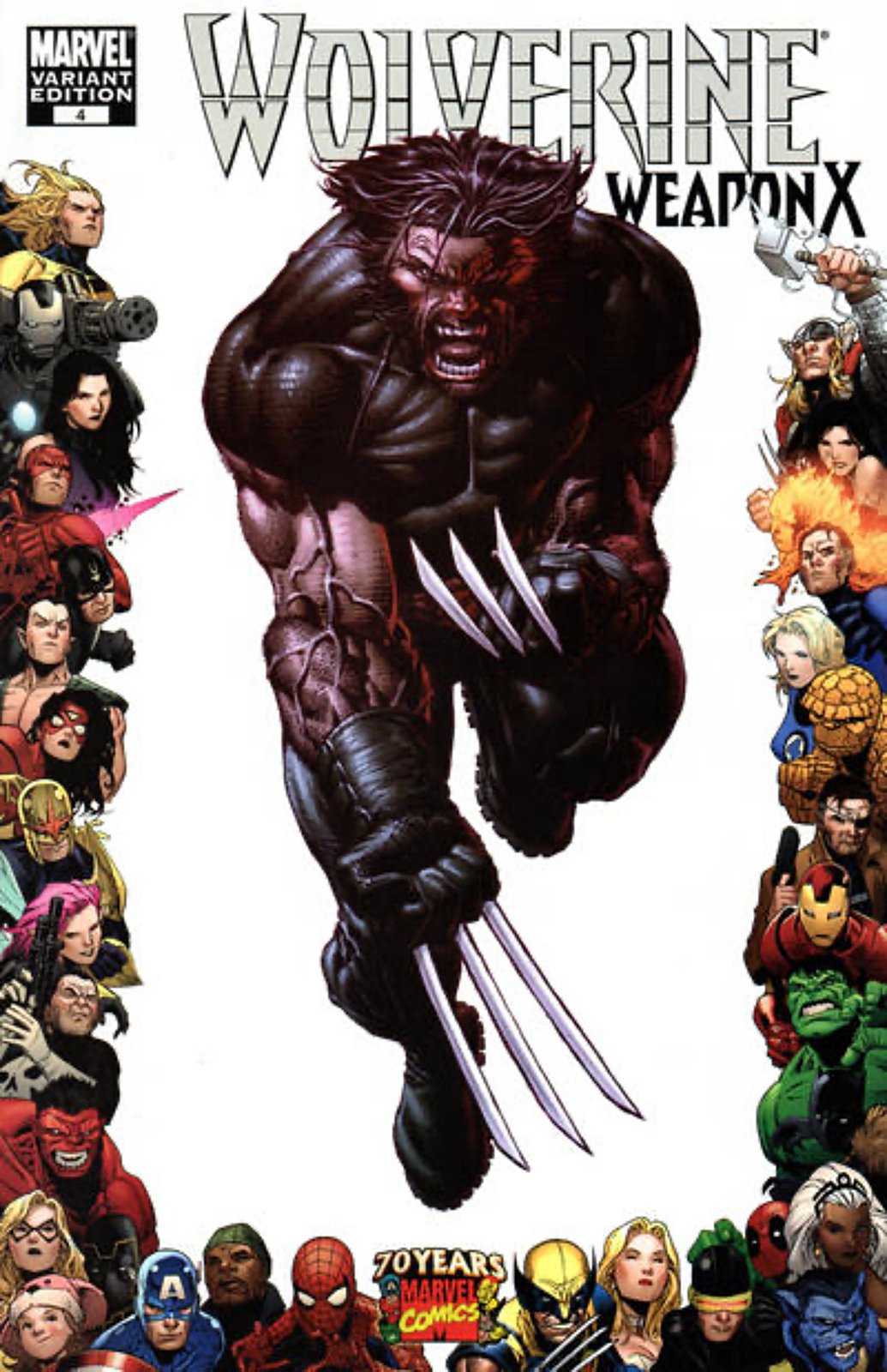 Wolverine: Weapon X #4 70th Anniversary Border (2009-2010) Marvel Comics