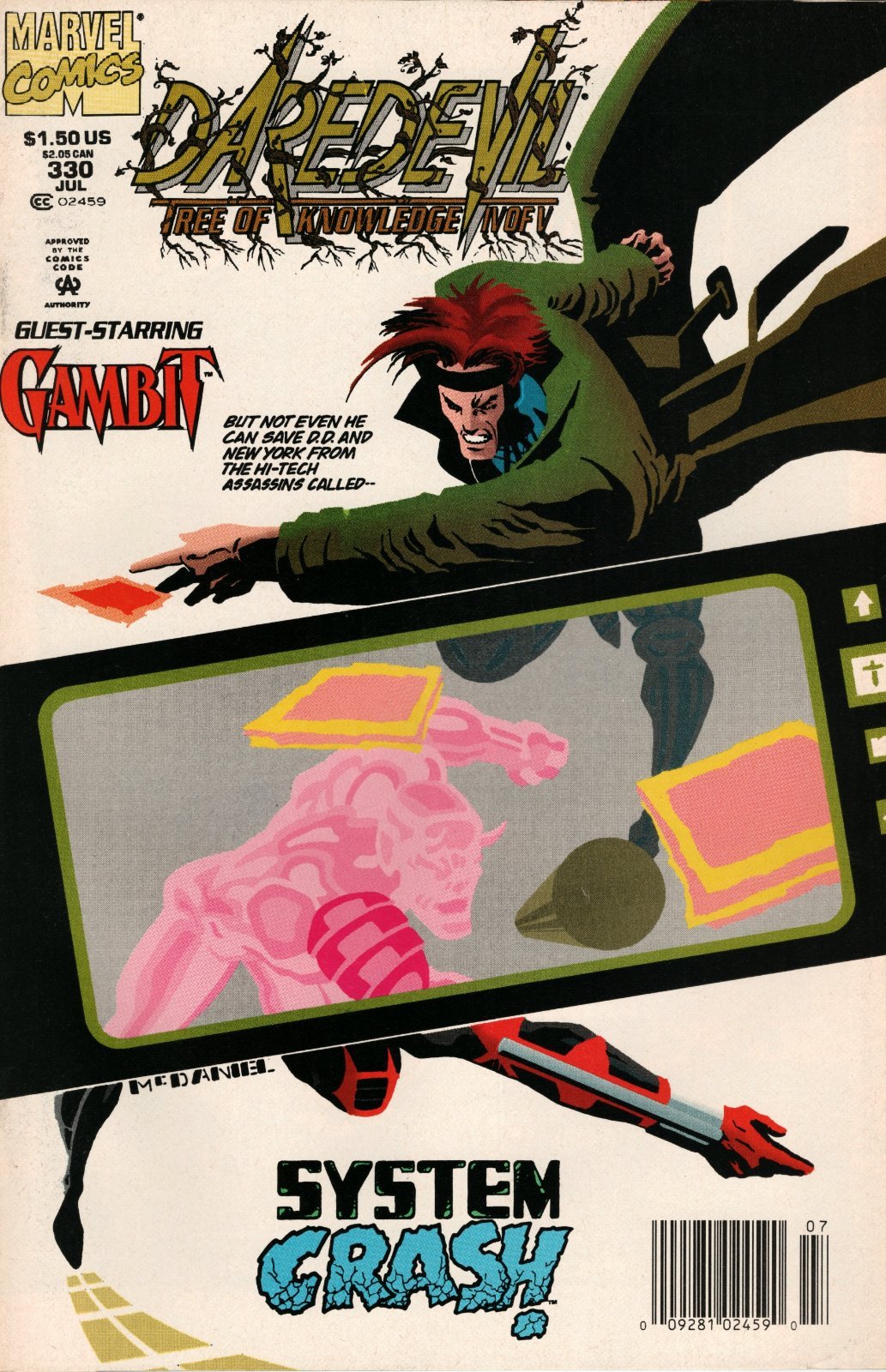 Daredevil #330 Newsstand Cover (1964-1998) Marvel