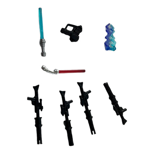 (8) Star Wars Lego Mini Figure Weapon Accessory Lot Lightsaber