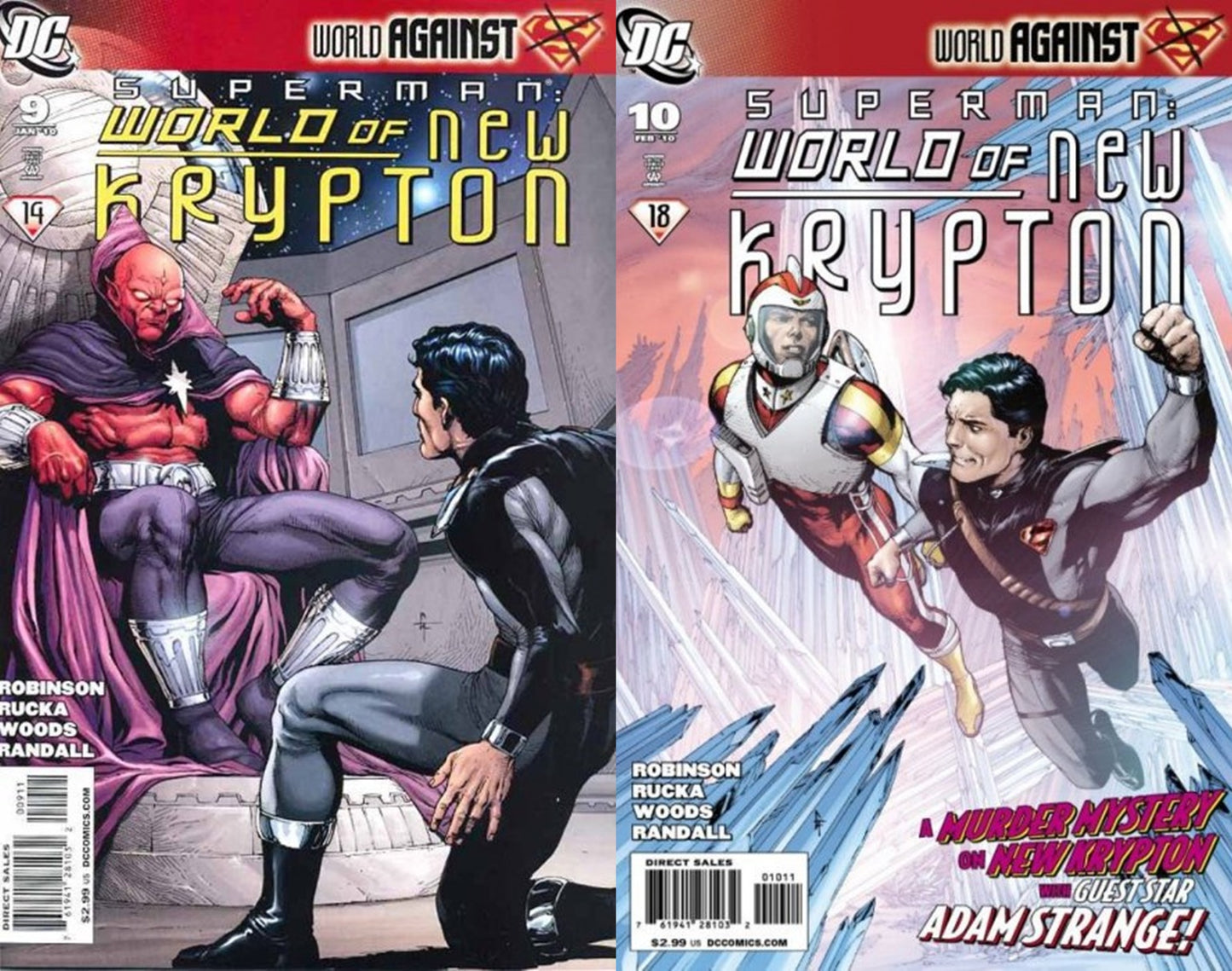 Superman: World of New Krypton #9-10 (2009-2010) DC Comics - 2 Comics