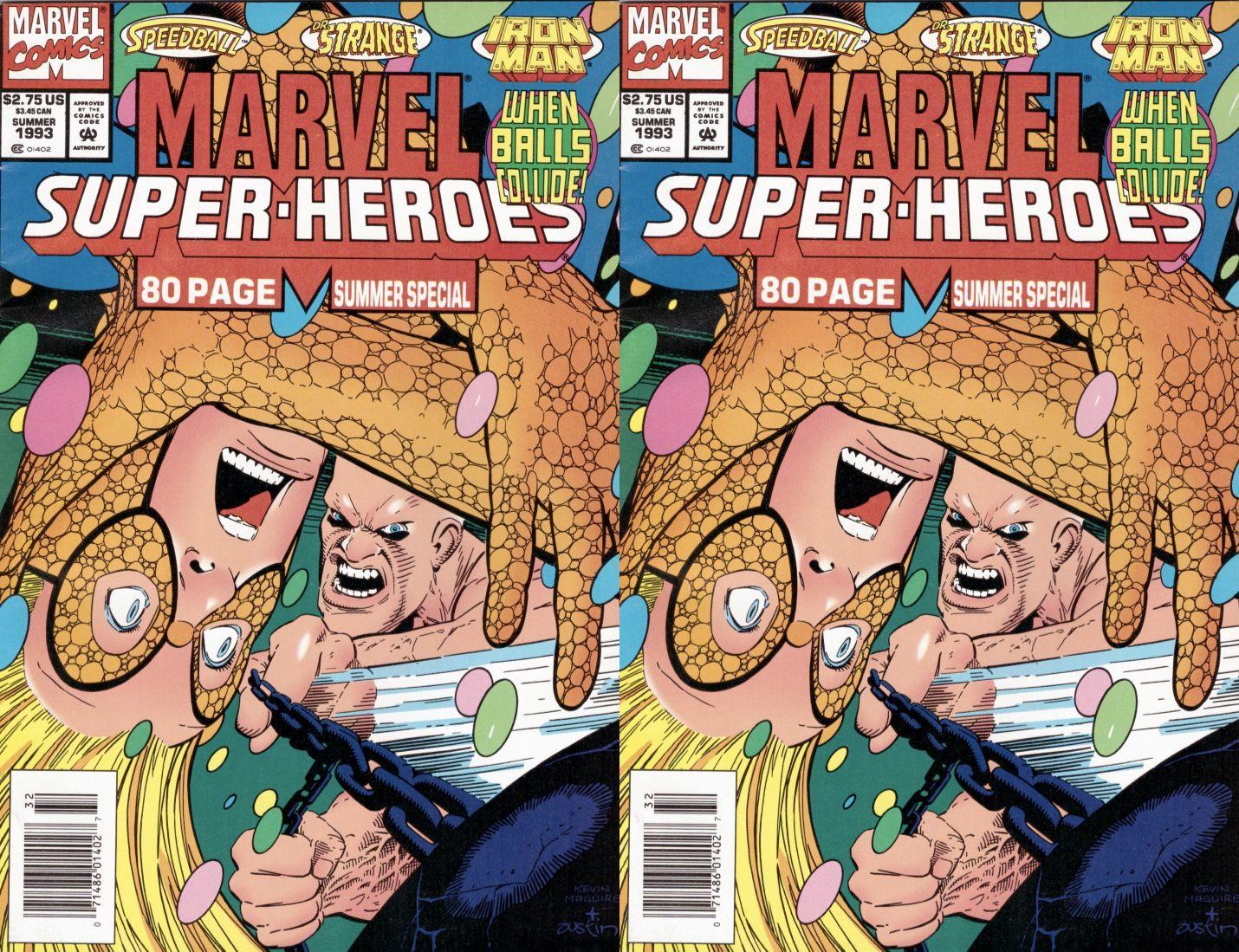 Marvel Super-Heroes #14 Newsstand Covers (1990-1993) Marvel - 2 Comics