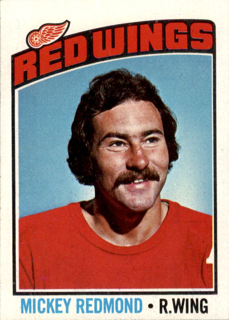 1976 Topps #243 Mickey Redmond Detroit Red Wings EX