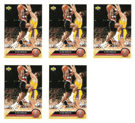 Clyde Drexler Cards - Pick & Choose - (5) 1992-93 Upper Deck McDonald's #P33 Clyde Drexler Lot