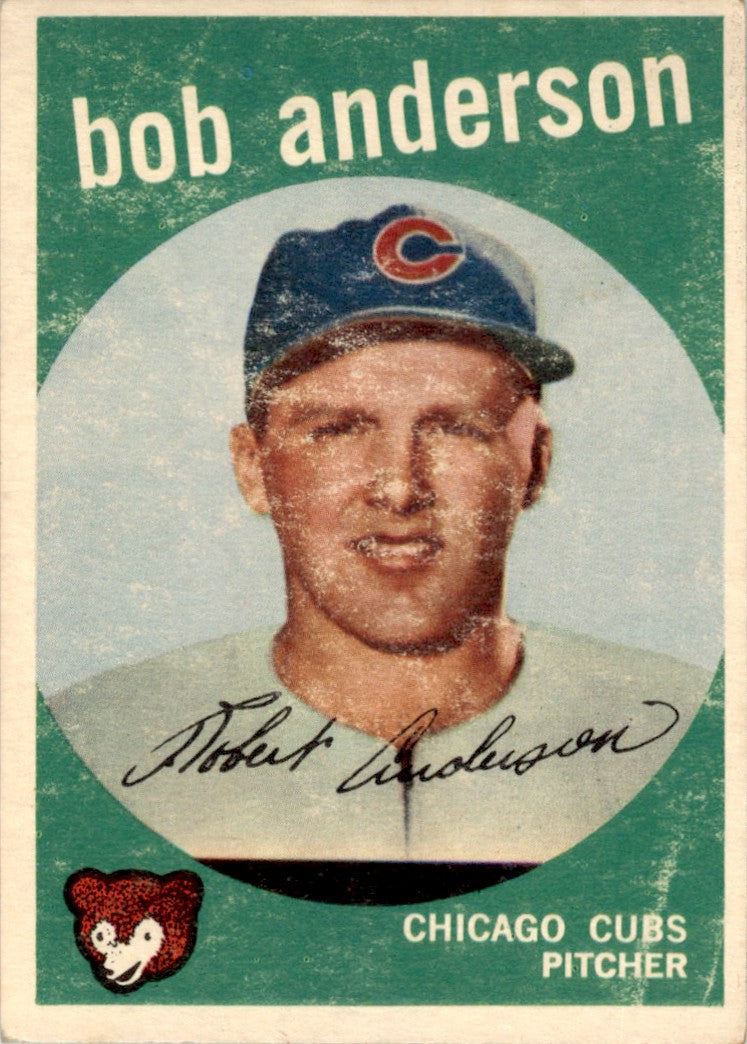 1959 Topps #447 Bob Anderson Chicago Cubs GD